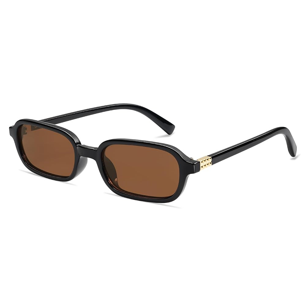 Retro Rectangular Sunglasses for Women Vintage Fashion Trendy Funny Small 90s Square Sunnies 2025 AP3698