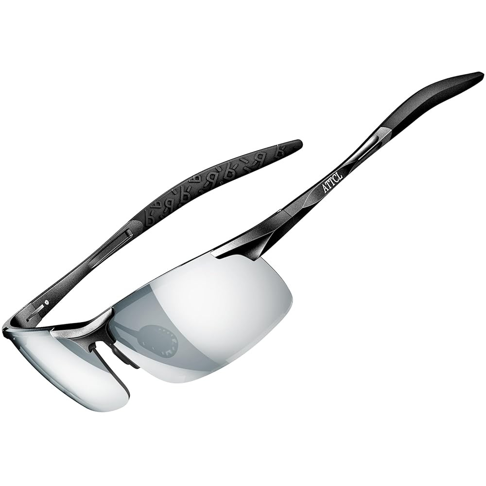 ATTCL Men's Fashion Driving Polarized Sunglasses for Men - Al-Mg metal Ultralight Frame