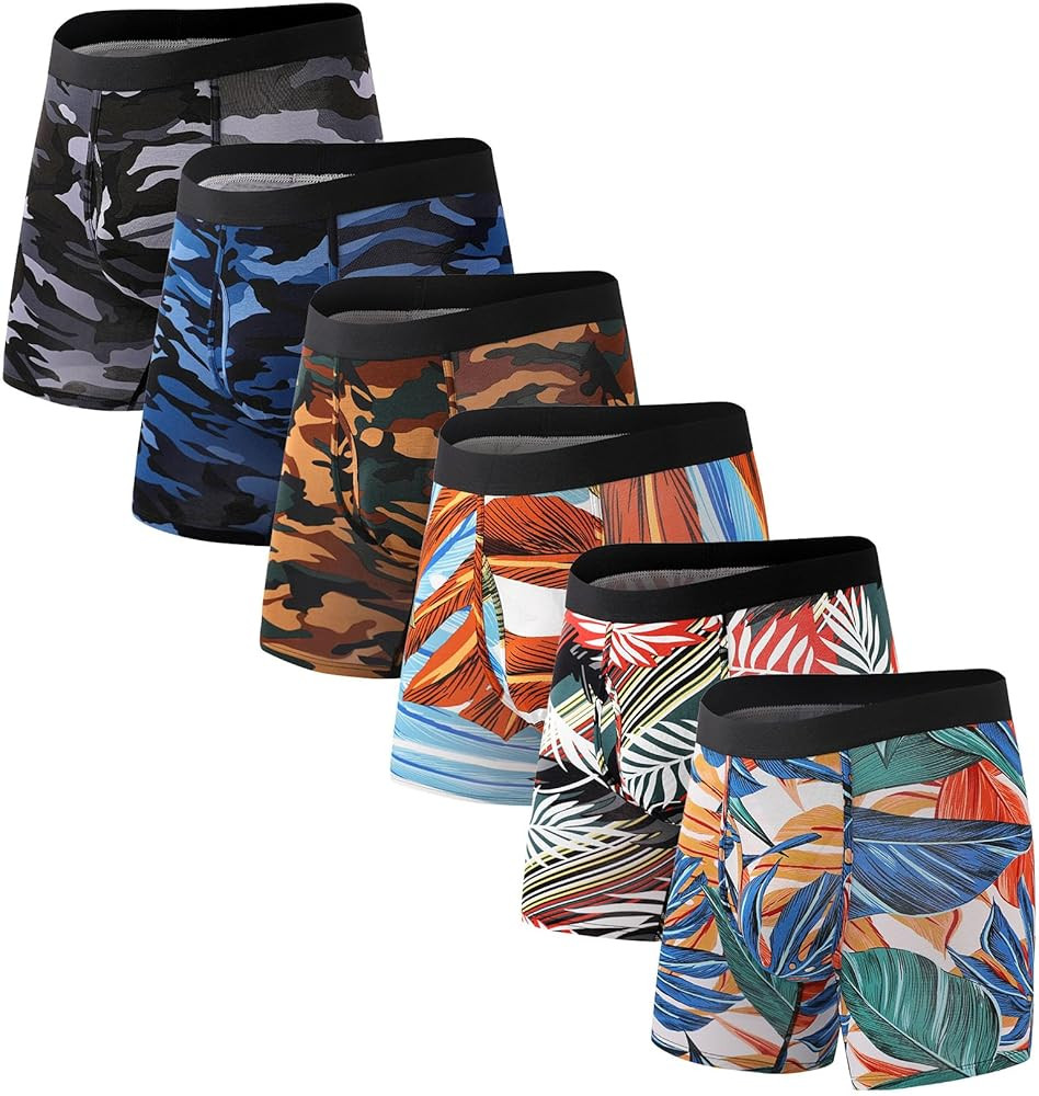 HAVVIS Men's Performance Underwear Boxer Briefs Soft Comfortable Bamboo Viscose Underwear for Men Multipack