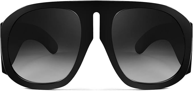 FEISEDY Retro Trendy Avaitor Sunglasses for Women Men Oversized Vintage 70s 80s Sunglasses Flat Top Shield Shades B2745
