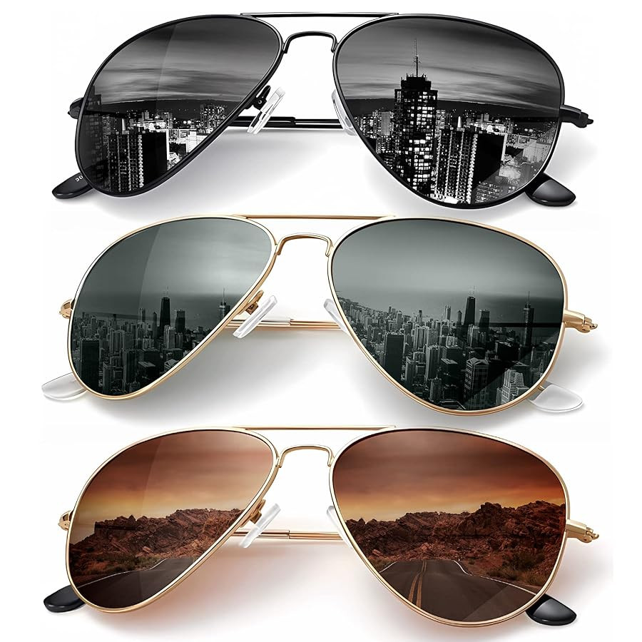 KALIYADI Classic Aviator Sunglasses for Men Women Driving Sun glasses Polarized Lens UV Blocking