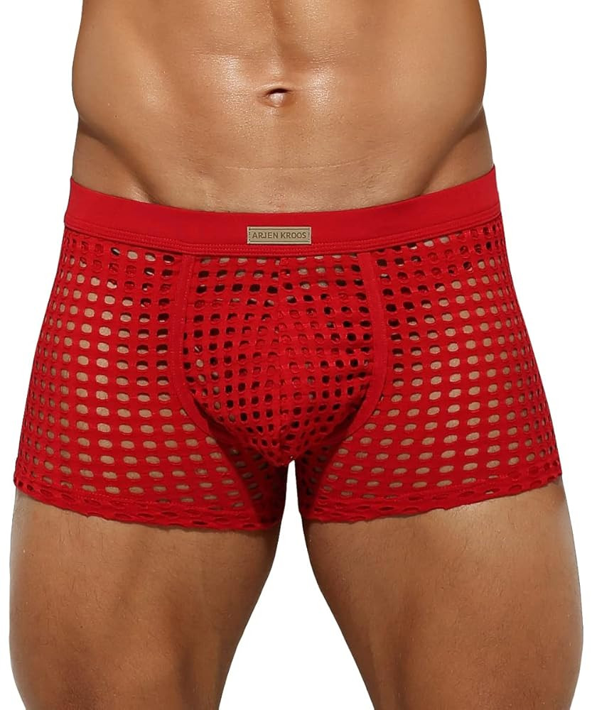 Arjen Kroos Mens Boxer Briefs Breathable Hot Mesh Underwear