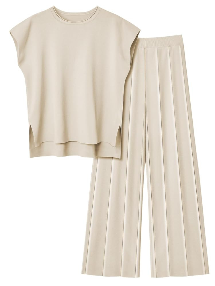 Piece Sets for Women Summer Vacation 2025 Lounge Outfits Matching Two Pcs Spring Knit Tracksuits Sweat Suits