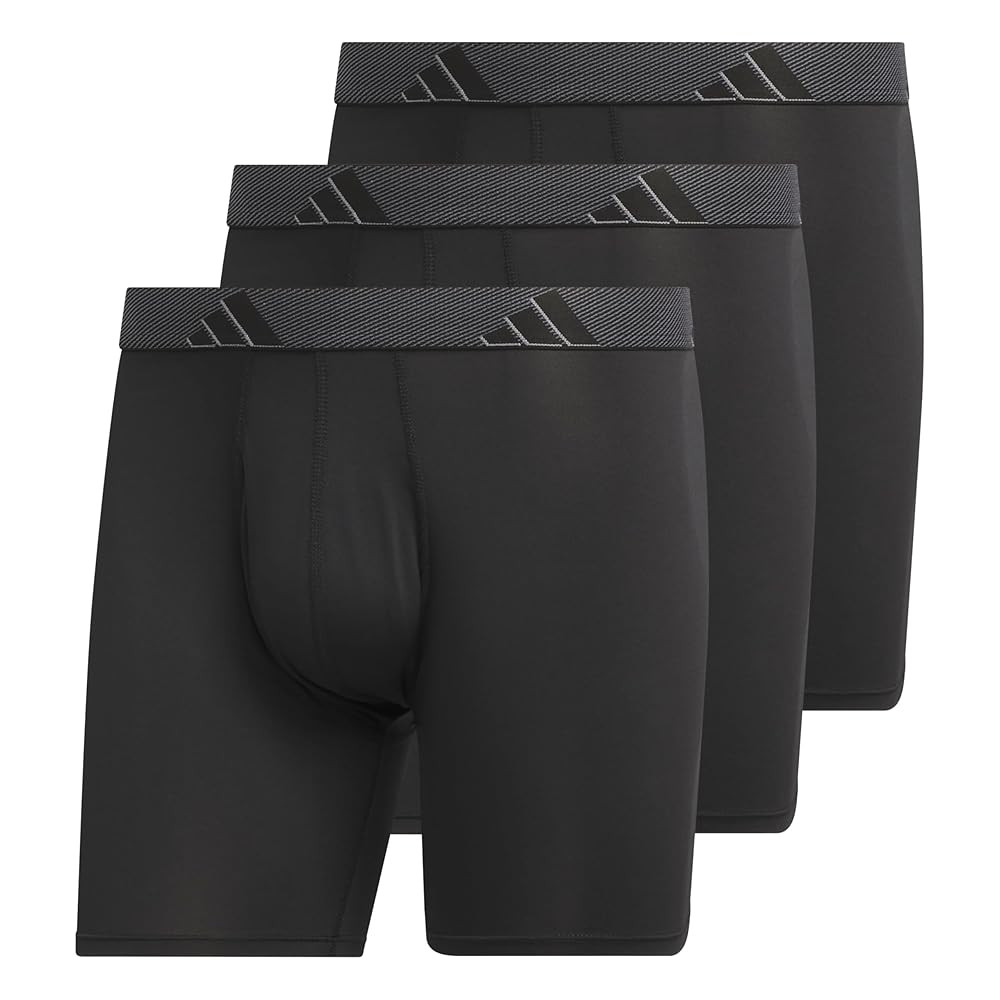 adidas Men's Microfiber Boxer Brief, Performance Boxer Briefs Underwear Pack for Men