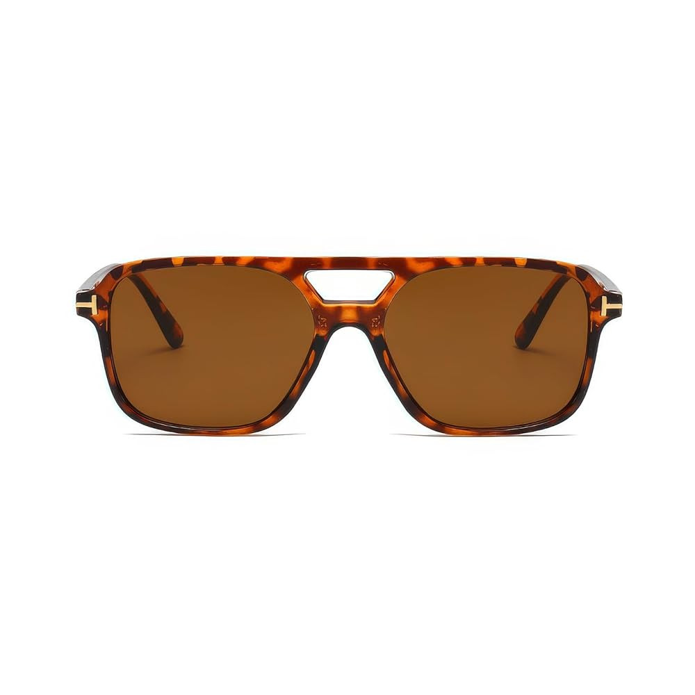 Classic Aviator Sunglasses for Women Men Retro Rectangle Trendy Square Shades Sun Glasses SG3885