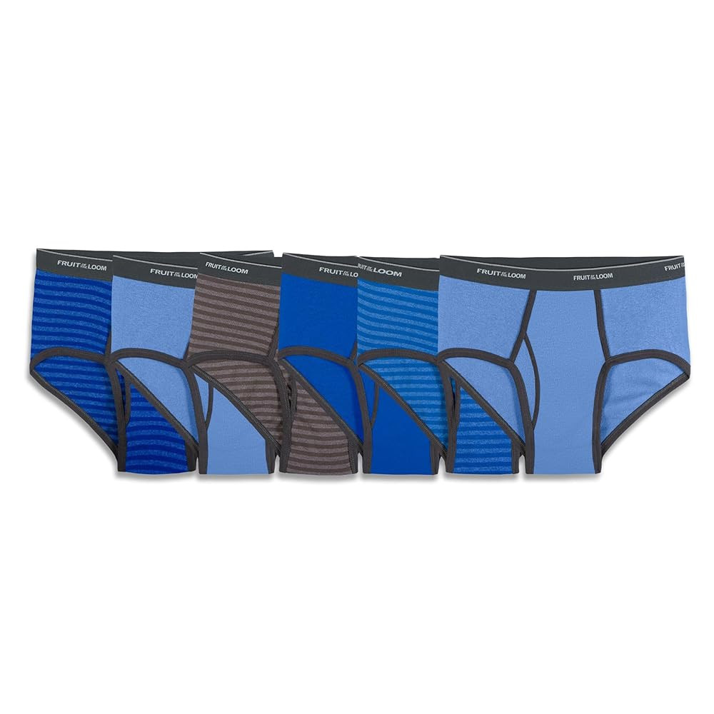 Fruit of the Loom Men's Underwear Briefs, Tag Free & Moisture Wicking, Assorted Color Multipacks