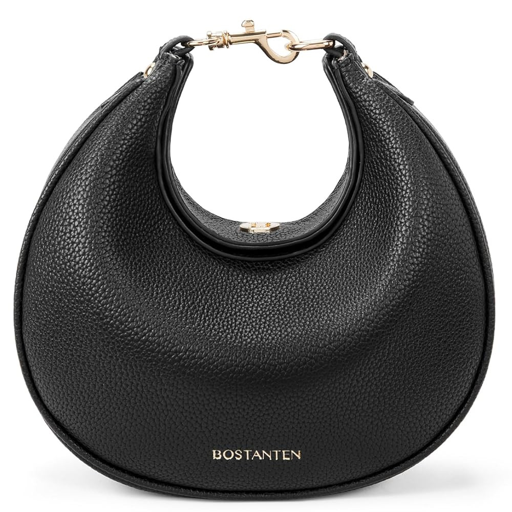 BOSTANTEN Crossbody Purse Small Crescent Shoulder Bags for Women Trendy Hobo Clutch Handbag Removable Strap