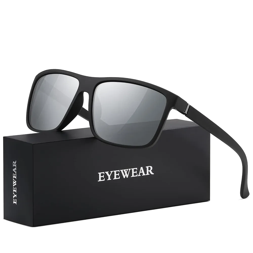 Sunglasses Men Polarized Sunglasses for Mens and Womens,Black Retro Sun Glasses Driving Fishing UV Protection