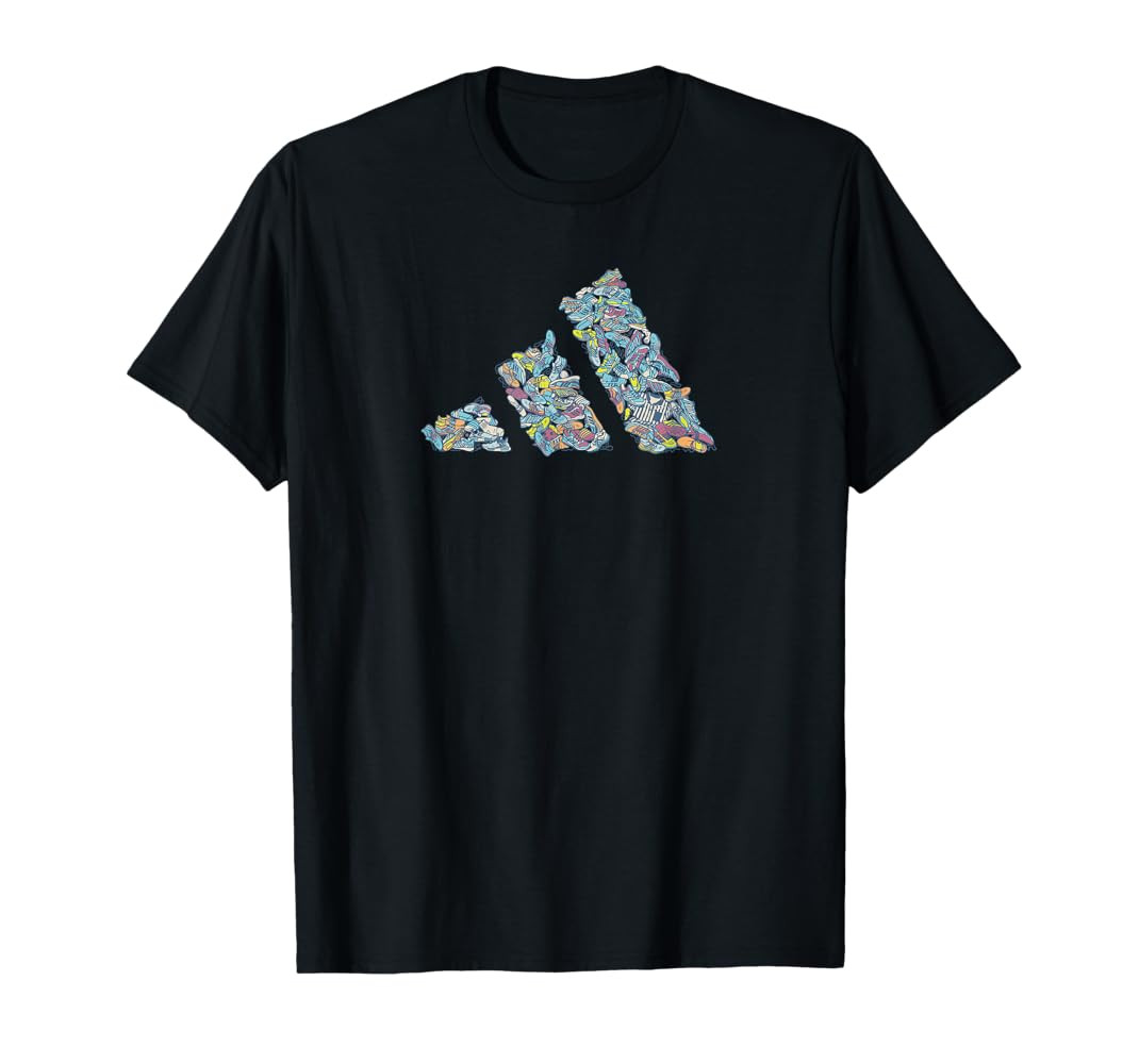 Adidas badge of sport shoes three bar Grapich T-shirt