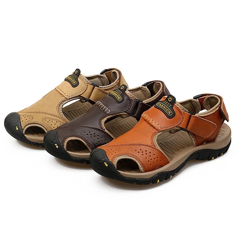 Mens Summer Hollow Out Sandals Beach Shoes Casual Breathable Mesh Loafers Sport