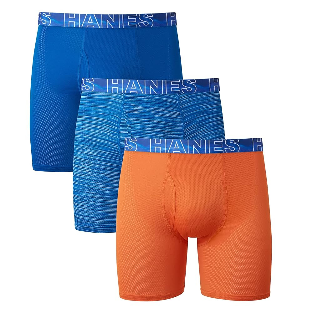 Hanes Men's X-Temp 4-Way Performance Stretch Mesh 3-Pack Boxer Brief