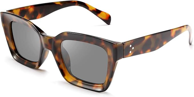 FEISEDY Classic Women Sunglasses Fashion Thick Square Sun Glasses Chunky Frame UV400 B2471