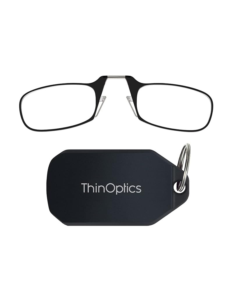 ThinOptics Keychain Case and Readers Rectangular Reading Glasses