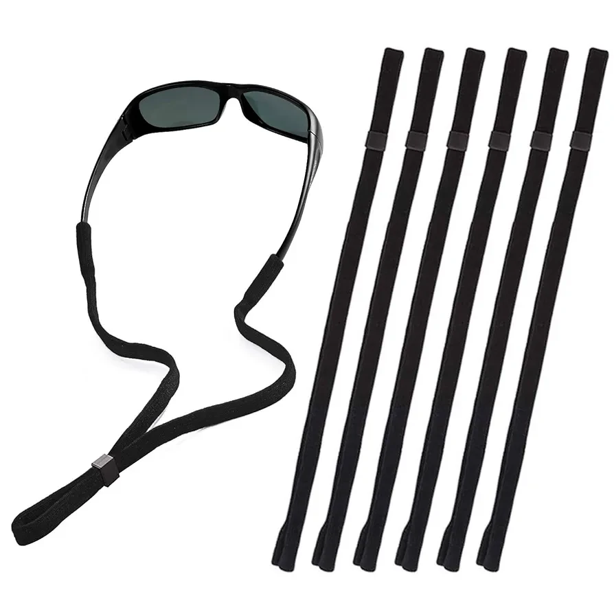 Sports Sunglasses & Eyeglasses Holder Straps for Men Women, String Holder, Neck Lanyard Cord, Adjustable Rope Eyewear Keeper Strap, Pack of 6