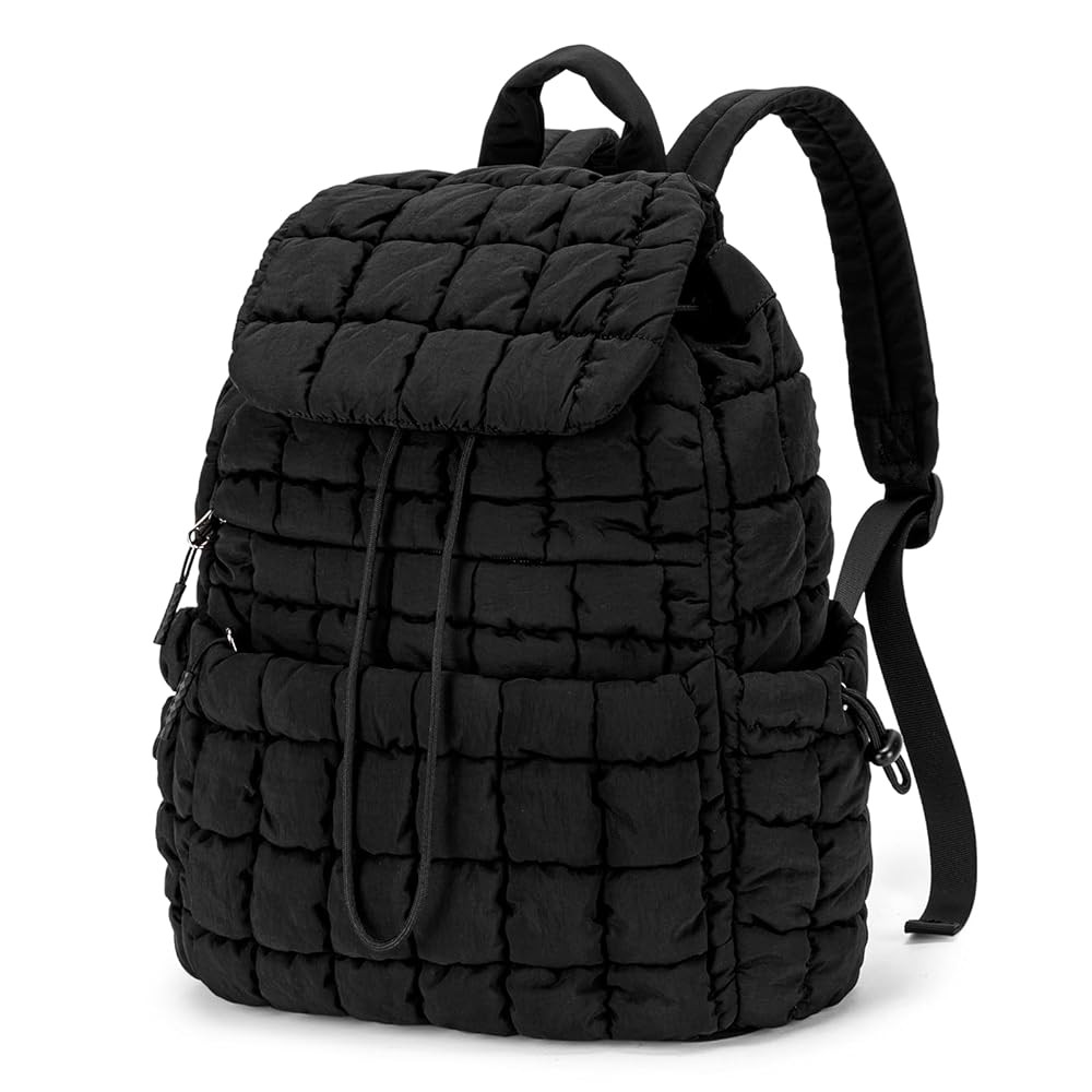 CLUCI Puffy Quilted Backpack Purse for Women, Casual Lightweight Daypack for Women Travel