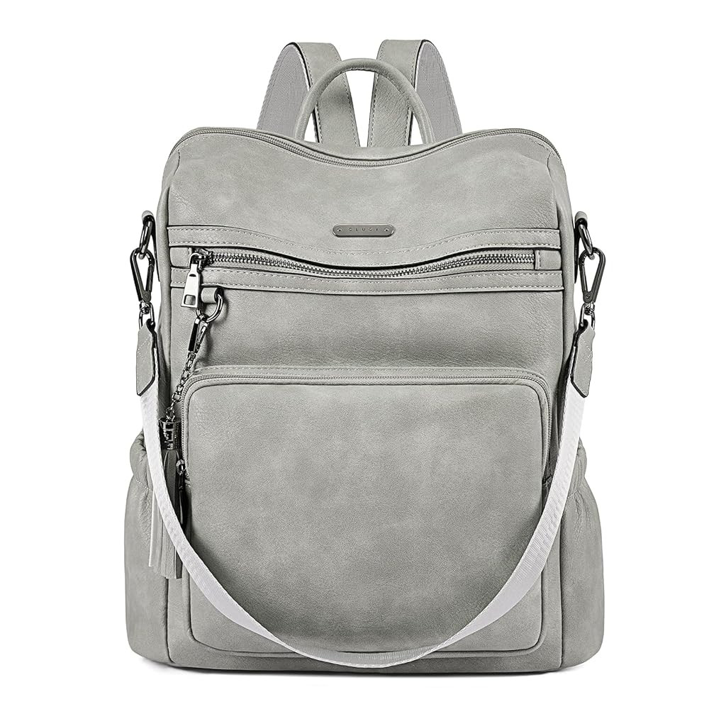 CLUCI Backpack Purse for Women Large Womens Leather Travel Fashion Backpack Purse Designer Ladies Shoulder Bags with Tassel