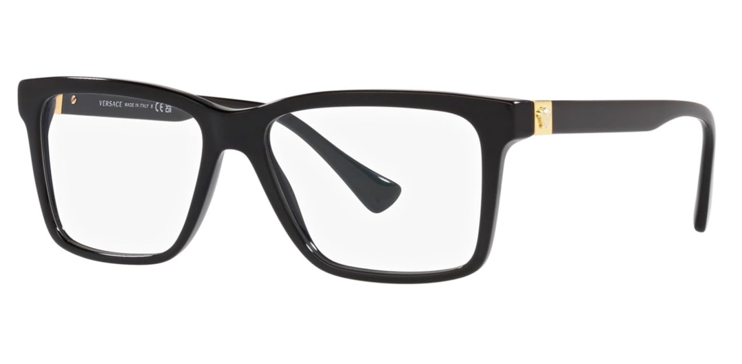 VE 3328 GB1 Black Plastic Rectangle Eyeglasses 56mm
