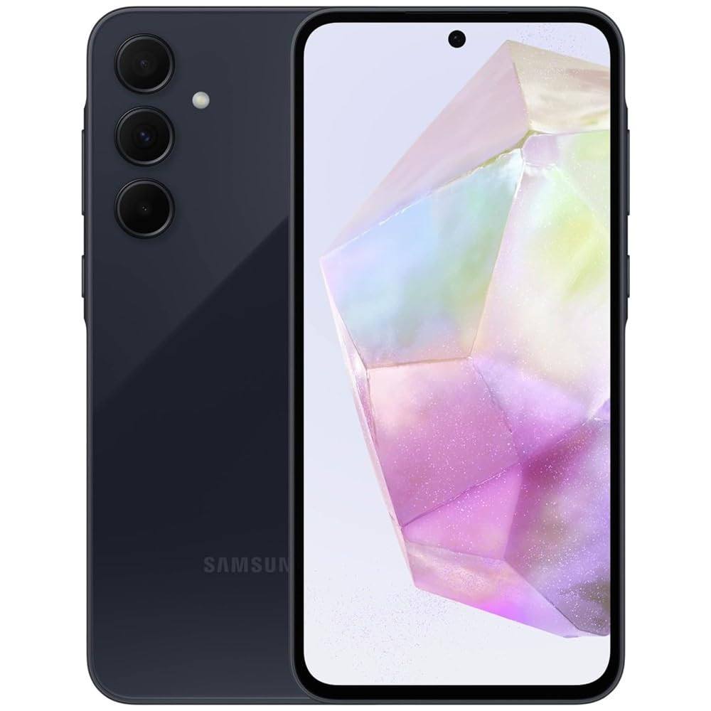 SAMSUNG Galaxy A35 5G (128GB, 2024) 6.6" 120Hz AMOLED, Octa-Core (5nm), 50MP Triple Camera | US Model Fully Unlocked for AT&T, T-Mobile, Verizon, Global 4G Volte | 128GB SD Bundle | Awesome Navy