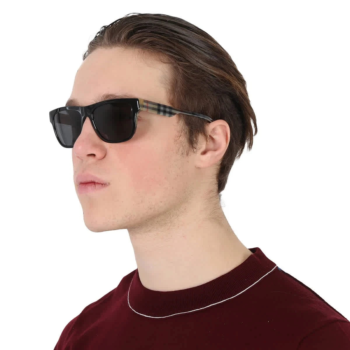 Burberry Grey Square Men's Sunglasses BE4293 380687 56 BE4293 380687 56