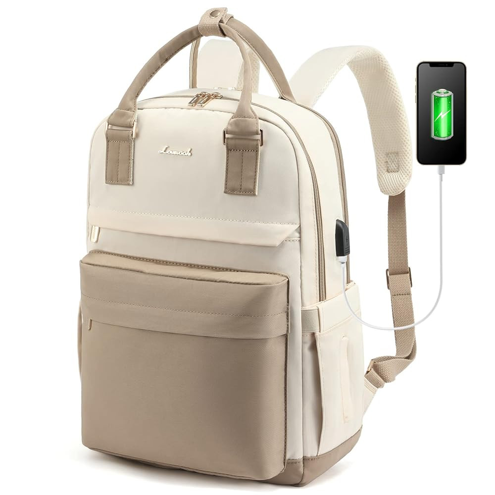 LOVEVOOK Laptop Backpack for Women 15.6 Inch Laptop Bag with USB Port, Fashion Waterproof Backpacks Teacher Nurse Stylish Travel Bags Vintage Daypacks Bookbag for College School Work