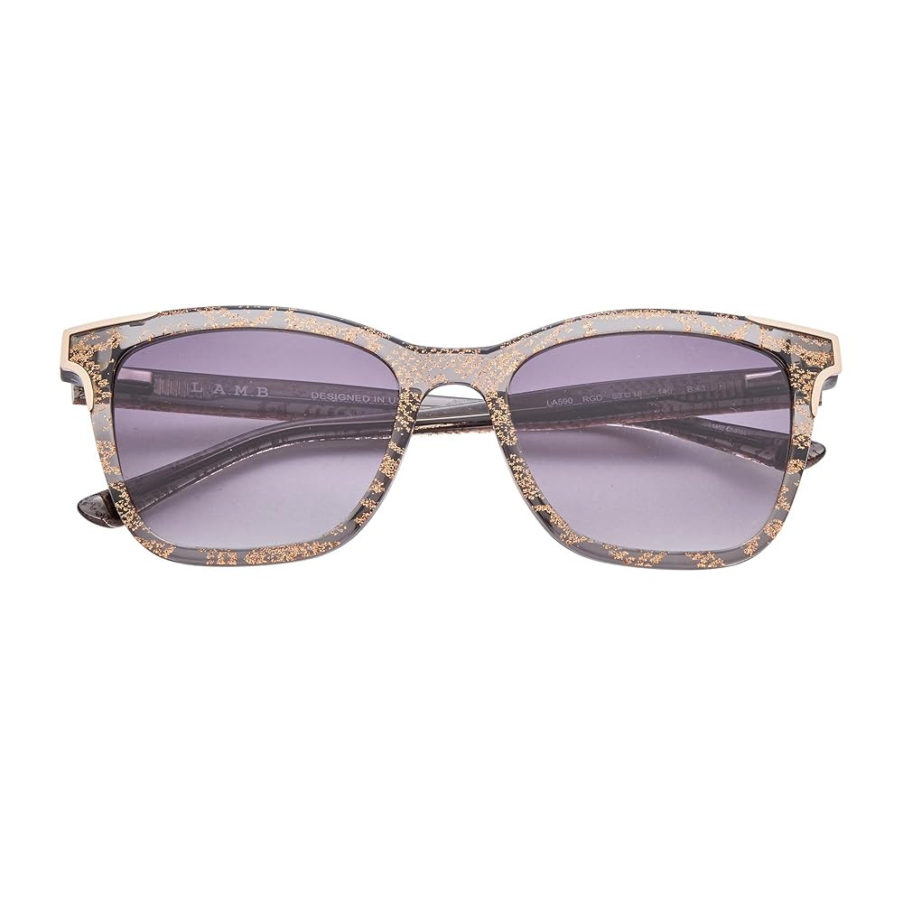 L.A.M.B. Gwen Stefani LA590 Square Sunglasses for Women, 53 mm, UV400 Protection