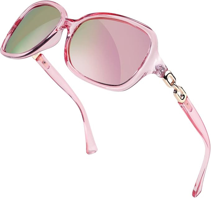 FEISEDY Vintage Square Polarized Sunglasses for Women UV400 Travel Driving Fashion Arcuate Sunglasses B2526