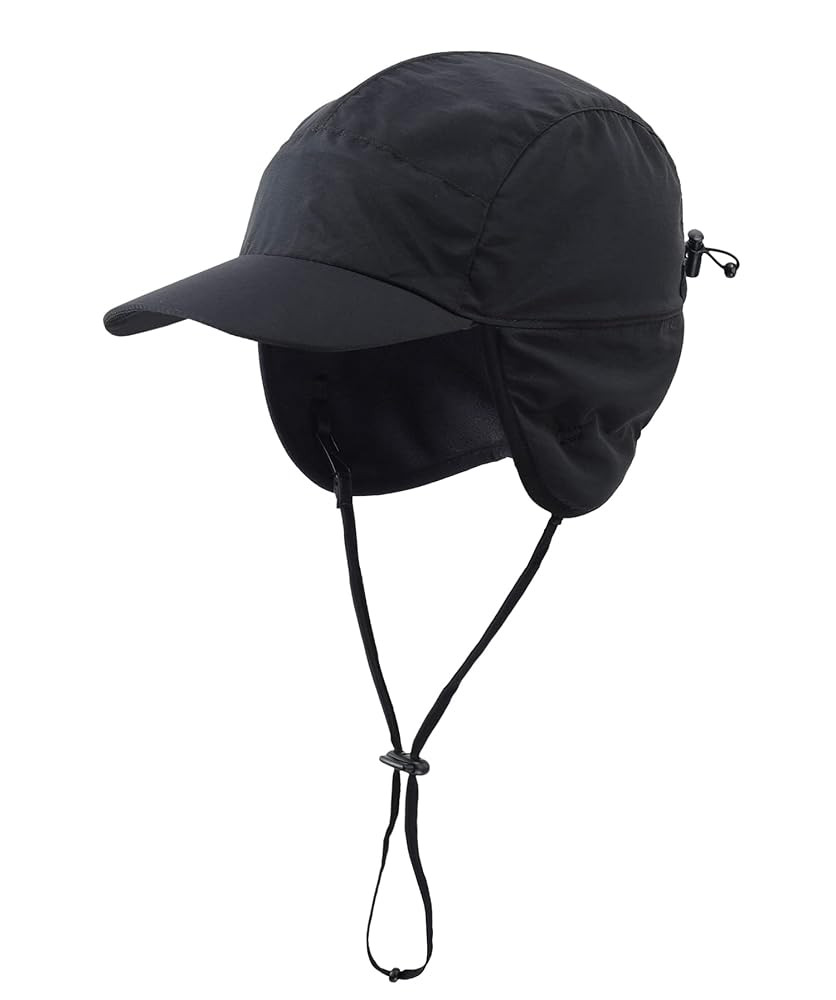 Waterproof Men's Winter Hats with Visor Warm Fleece Lined Baseball Cap Earflaps Trooper Trapper Hat for Men
