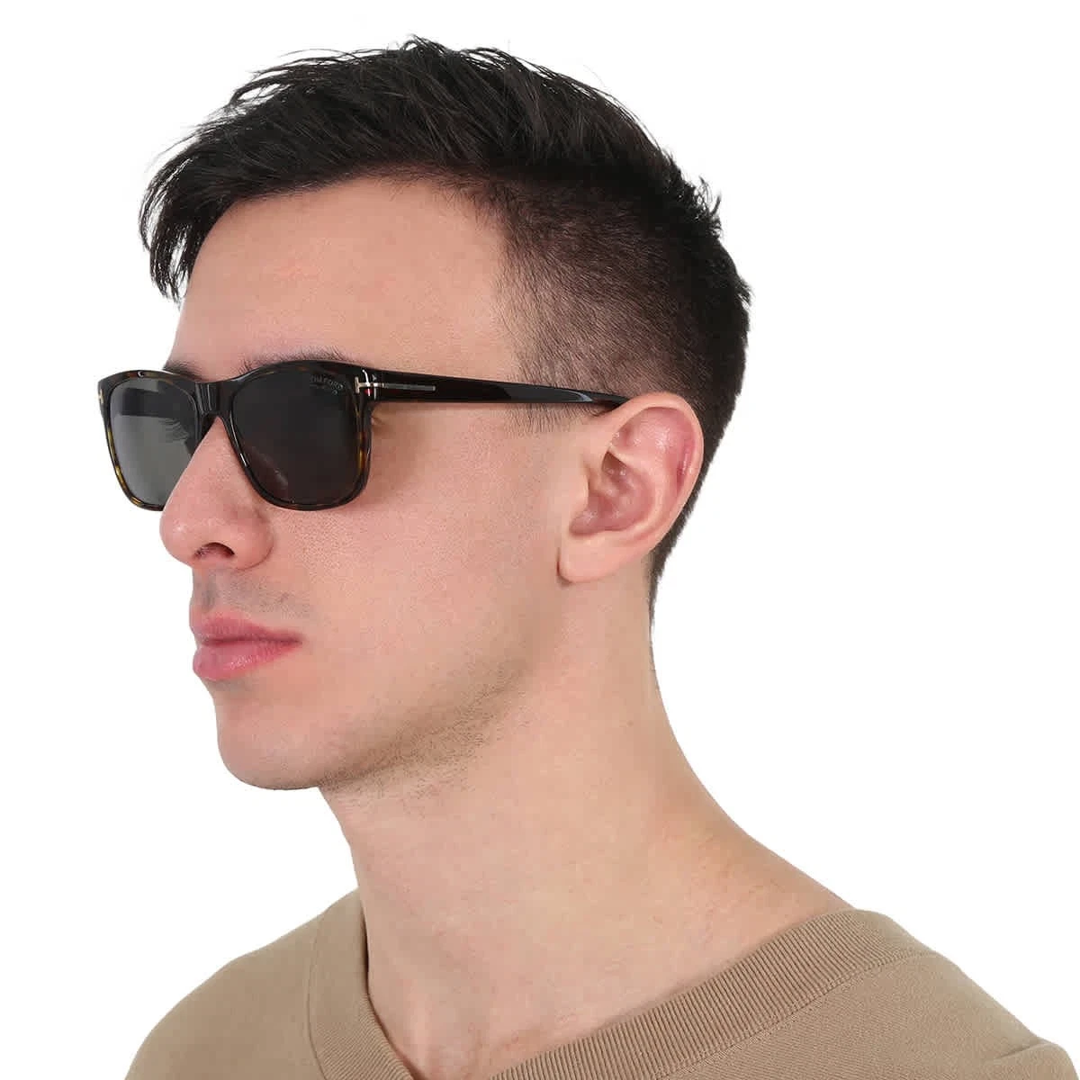 Tom Ford Giulio Polarized Smoke Square Men's Sunglasses FT0698 52D 59