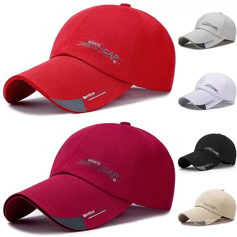 Snapback Baseball Cap For Men And Women Long Brim Visor Cap K